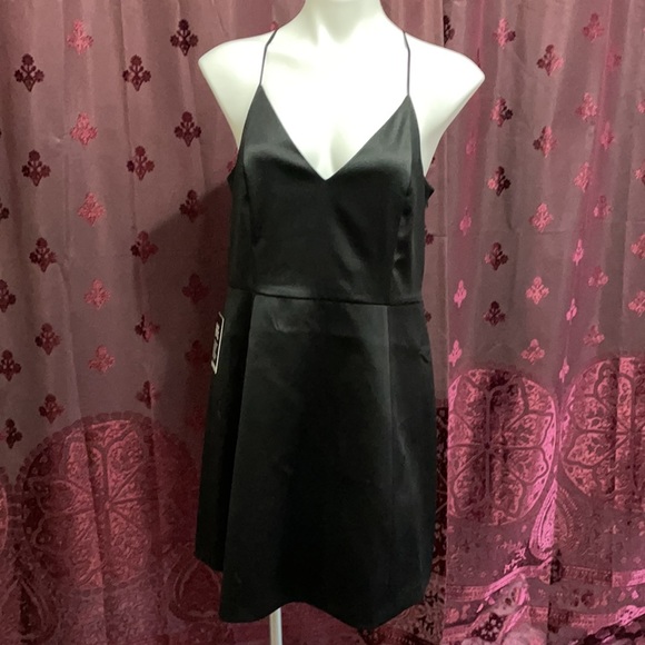 Express Dresses & Skirts - Express Satin Little Black Dress Size 14